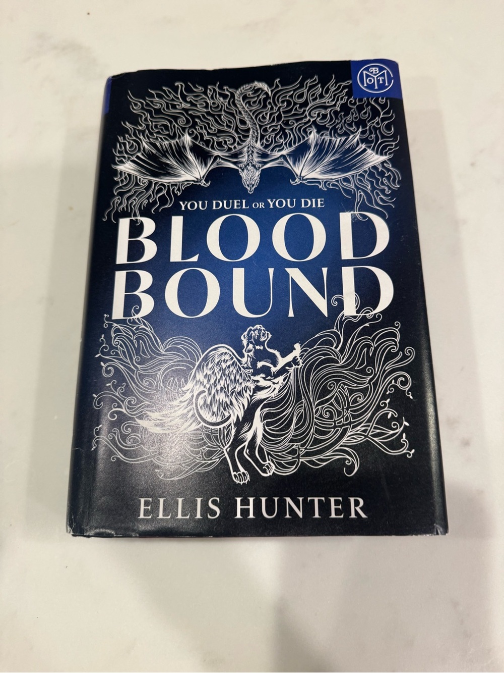 Blood Bound by Ellis Hunter - Navy & White Hardcover
